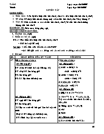 Giáo án môn Số học Lớp 6 - Tiết 23: Luyện tập - Năm học 2007-2008