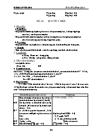 Giáo án môn Số học Lớp 6 - Tiết 24, Bài 13: Ước và bội - Trần Thị Giao Linh