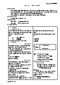 Giáo án môn Số học Lớp 6 - Tiết 24: Ước và bộ