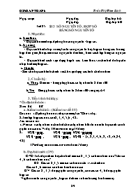 Giáo án môn Số học Lớp 6 - Tiết 25, Bài 13: Số nguyên tố. Hợp số. Bẳng số nguyên tố - Trần Thị Giao Linh