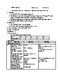 Giáo án môn Số học Lớp 6 - Tiết 25: Số nguyên