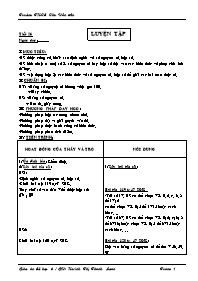 Giáo án môn Số học Lớp 6 - Tiết 26: Luyện tập - Huỳnh Thị Thanh Loan