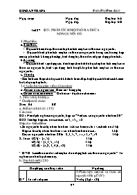 Giáo án môn Số học Lớp 6 - Tiết 27, Bài 15: Phân tích một số ra thừa số nguyên tố - Trần Thị Giao Linh
