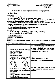 Giáo án môn Số học Lớp 6 - Tiết 27 đến 28 - Năm học 2008-2009 - Đinh Hữu Thiệp