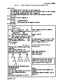 Giáo án môn Số học Lớp 6 - Tiết 27: Phân tích