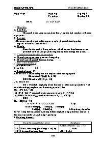 Giáo án môn Số học Lớp 6 - Tiết 28: Luyện tập