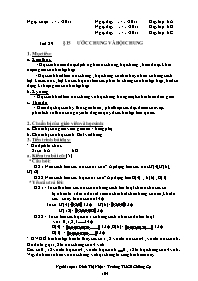 Giáo án môn Số học Lớp 6 - Tiết 29, Bài 15: Ư
