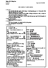 Giáo án môn Số học Lớp 6 - Tiết 29: Ước chung