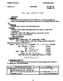 Giáo án môn Số học Lớp 6 - Tiết 3, Bài 3: Ghi số tự nhiên - Trần Thị Giao Linh