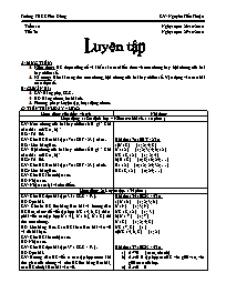 Giáo án môn Số học Lớp 6 - Tiết 30: Luyện tập