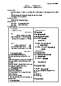 Giáo án môn Số học Lớp 6 - Tiết 30: Luyện tập