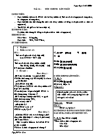 Giáo án môn Số học Lớp 6 - Tiết 31: Ước chung