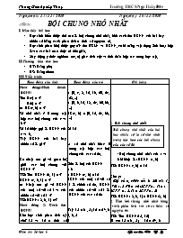 Giáo án môn Số học Lớp 6 - Tiết 32 đến 103 - Năm học 2010-2011 - Võ Y Sỹ