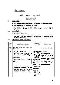 Giáo án môn Số học Lớp 6 - Tiết 32 đến 34 (Bản 4 cột)