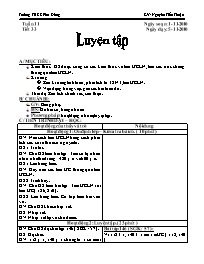 Giáo án môn Số học Lớp 6 - Tiết 33: Luyện tập