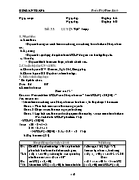 Giáo án môn Số học Lớp 6 - Tiết 33: Luyện tập