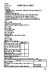 Giáo án môn Số học Lớp 6 - Tiết 39: Kiểm tra 45 phút