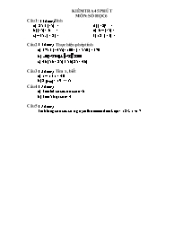 Giáo án môn Số học Lớp 6 - Tiết 39: Kiểm tra chương I - Năm học 2010-2011