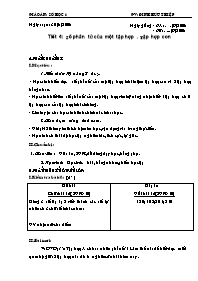 Giáo án môn Số học Lớp 6 - Tiết 4: Số phần tử của một tập hợp. Tậ hợp con - Năm học 2008-2009 - Đinh Hữu Thiệp