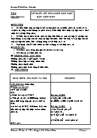 Giáo án môn Số học Lớp 6 - Tiết 4: Số phần tử của một tập hợp. Tập hợp con - Huỳnh Thị Thanh Loan