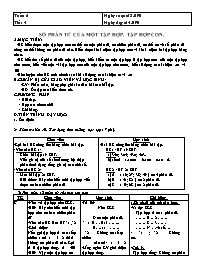 Giáo án môn Số học Lớp 6 - Tiết 4: Số phần tử của một tập hợp. Tập hợp con - Năm học 2010-2011