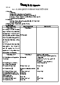 Giáo án môn Số học Lớp 6 - Tiết 40, Bài 1: Là