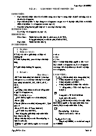 Giáo án môn Số học Lớp 6 - Tiết 40: Làm quen