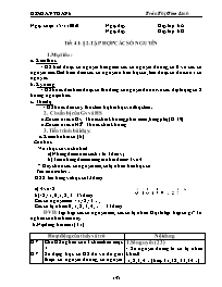 Giáo án môn Số học Lớp 6 - Tiết 41, Bài 2: Tậ