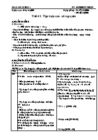 Giáo án môn Số học Lớp 6 - Tiết 41 đến 42- Năm học 2008-2009 - Đinh Hữu Thiệp