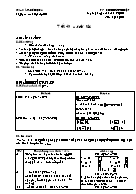 Giáo án môn Số học Lớp 6 - Tiết 43 đến 44- Năm học 2008-2009 - Đinh Hữu Thiệp