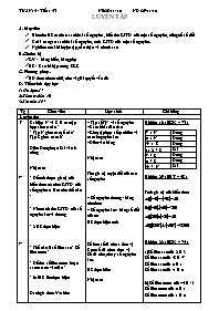 Giáo án môn Số học Lớp 6 - Tiết 43: Luyện tập