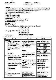 Giáo án môn Số học Lớp 6 - Tiết 43: Luyện tập