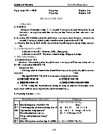 Giáo án môn Số học Lớp 6 - Tiết 43: Luyện tập