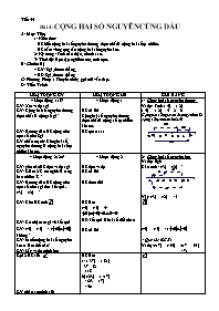 Giáo án môn Số học Lớp 6 - Tiết 44, Bài 4: Cộ