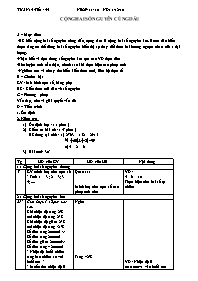 Giáo án môn Số học Lớp 6 - Tiết 44: Cộng hai số nguyên cùng dấu - Năm học 2010-2011