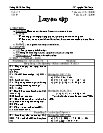 Giáo án môn Số học Lớp 6 - Tiết 44: Luyện tập