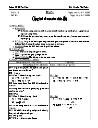 Giáo án môn Số học Lớp 6 - Tiết 45, Bài 5: Cộ
