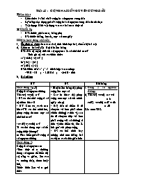 Giáo án môn Số học Lớp 6 - Tiết 45 đến 46 (Bản 3 cột)