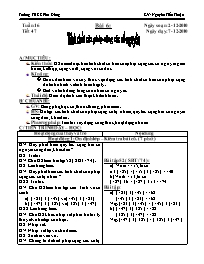 Giáo án môn Số học Lớp 6 - Tiết 47, Bài 6: Tí