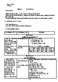 Giáo án môn Số học Lớp 6 - Tiết 47 đến 51 (bả