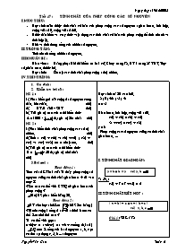 Giáo án môn Số học Lớp 6 - Tiết 47: Tính chất