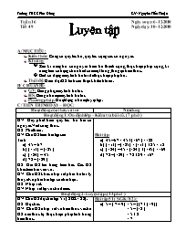 Giáo án môn Số học Lớp 6 - Tiết 49: Luyện tập