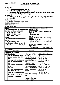 Giáo án môn Số học Lớp 6 - Tiết 49: Phép trừ