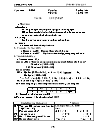 Giáo án môn Số học Lớp 6 - Tiết 50: Luyện tập - Năm học 2010-2011 - Trần Thị Giao Linh