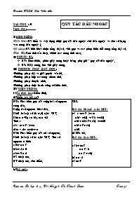 Giáo án môn Số học Lớp 6 - Tiết 51: Quy tắc dấu ngoặc - Huỳnh Thị Thanh Loan
