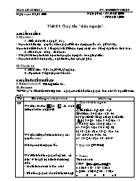Giáo án môn Số học Lớp 6 - Tiết 51: Quy tắc "dấu ngoặc" - Năm học 2008-2009 - Đinh Hữu Thiệp