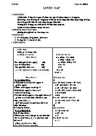 Giáo án môn Số học Lớp 6 - Tiết 52: Luyện tập
