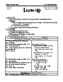 Giáo án môn Số học Lớp 6 - Tiết 52: Luyện tập