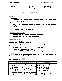 Giáo án môn Số học Lớp 6 - Tiết 52: Luyện tập - Năm học 2010-2011 - Trần Thị Giao Linh