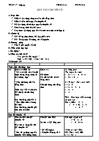 Giáo án môn Số học Lớp 6 - Tiết 52: Quy tắc chuyển vế - Năm học 2010-2011